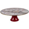 Clayre & Eef Подставка для торта Ø 29x10 см Бело-Красная