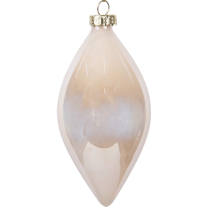 Clayre & Eef Елочная игрушка 7x13 см Бежевая