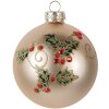 Clayre & Eef Різдвяна куля скляна 8x8 см золотиста