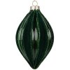Clayre & Eef Елочная игрушка стеклянная зеленая 7x12 см