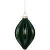 Clayre & Eef Елочная игрушка стеклянная зеленая 7x12 см