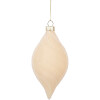 Clayre & Eef Елочная игрушка стеклянная бежевая 7x13 см