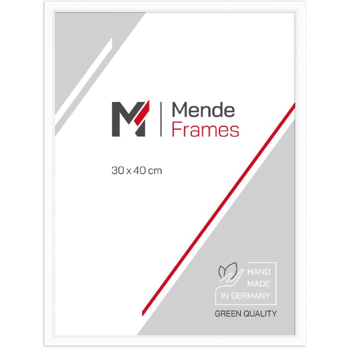 Деревяний рама MendeFrames H011 білий 30x60 см з антибликовим склом