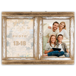 Деревяна фоторамка ZEP RE8833 WONDER — вінтажна коричнева рамка 32x13,5 см