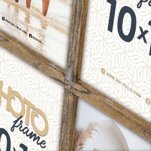 Деревяна фоторамка ZEP Bregenz на 4 фото 10x15 коричнева RE446