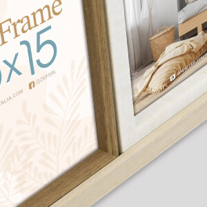 Фоторамка ZEP SH346 PS — 3 фото 10x15 см, Como 3Q, природний білий та коричневий