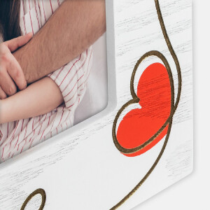 Деревяна фоторамка Zoe 10x15 см Серця WH4846