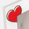 Деревяна фоторамка ZEP Zoe Біла 10x15 см Серця Горизонтальна