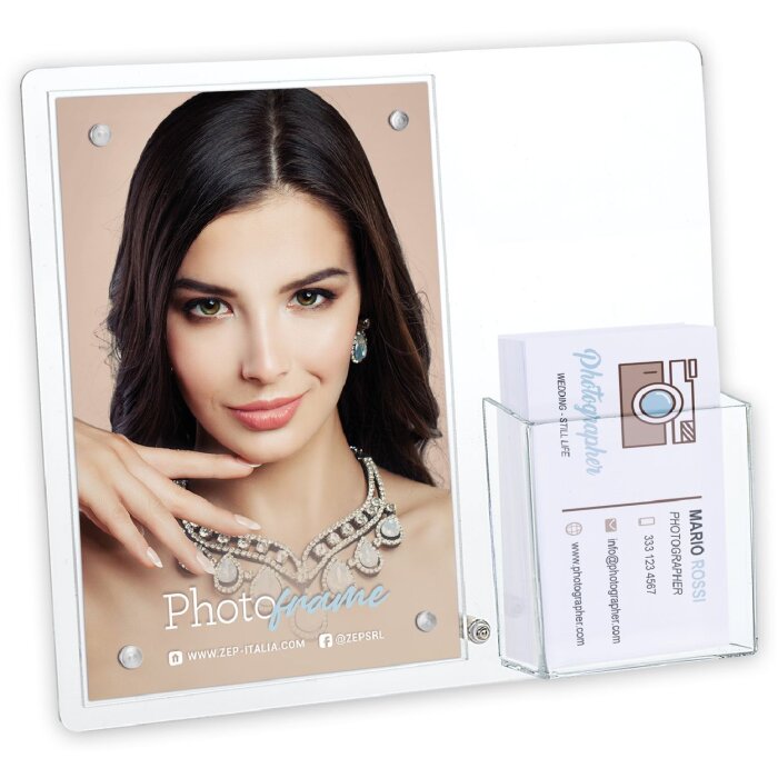 Фоторамка ZEP Acryl Lowell 10x15 см з відділенням для візиток