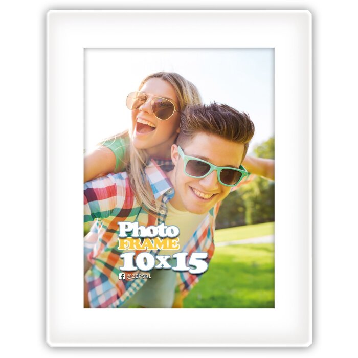 Магнитная акриловая фоторамка ZEP TZ46W 10x15 см белая