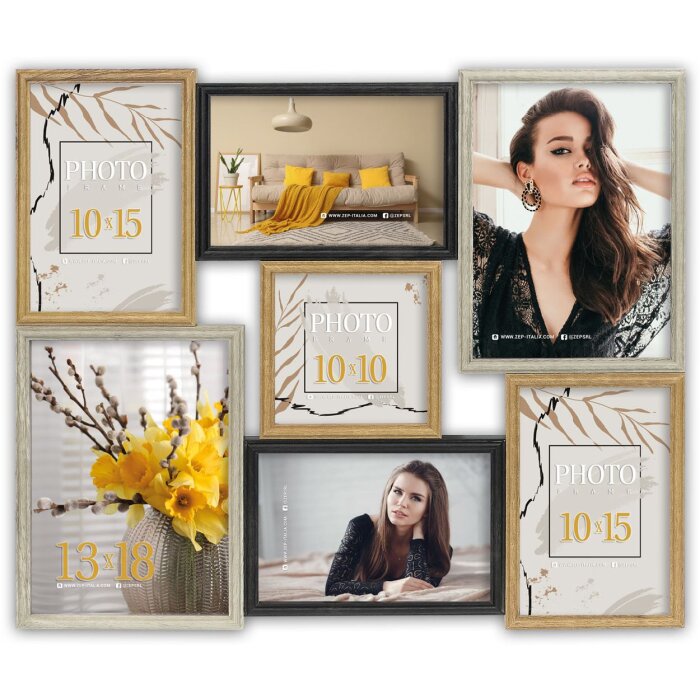 ZEP Valona Фотогалерея Фоторамка 42x36 см для 7 фото