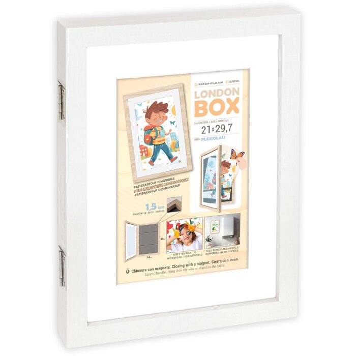 Дерев’яна рама для зображень London Білий, формат DIN A4, для стояння на столі
