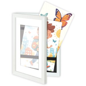 Дерев’яна рама для зображень London Білий, формат DIN A4, для стояння на столі