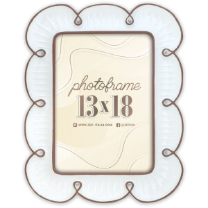 ZEP Фоторамка Nuvola 10x15/13x18 Коричнева/Біла Квіткова форма