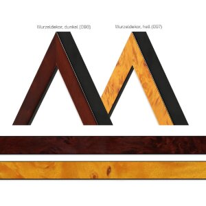 MendeFrames H14C Фоторамка из массива дерева с декором корня светлая/темная