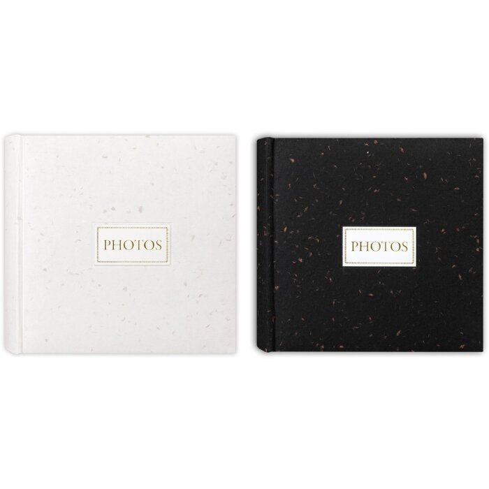 ZEP Fotoalbum Sophie Reispapier Weiß oder Schwarz 24x24 32x32 cm Goldprägung