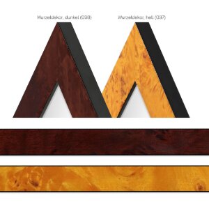 Зеркало на стіну MendeFrames з темним кореневим деревом 59,4x84,1 см