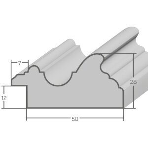 MendeFrames H017 Настенное зеркало орех с золотой каймой 50x50 см