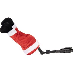 Clayre & Eef 66347 Різдвяний декор Ноги Санта Клауса 30x13x54 см Червоний