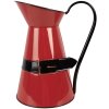 Clayre & Eef Декоративний глечик 22x17x27 см Червоний/Чорний