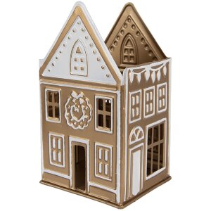 Clayre & Eef 6Y5920 Підсвічник 12x11x22 см Золотистий/Білий