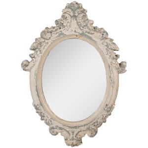 Clayre & Eef Дзеркало настінне 46x3x64 см Бежево-Сіре