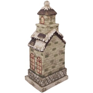 Clayre & Eef 5MG0070 Декорація Будинок 36x30x80 см Зелений Бежевий