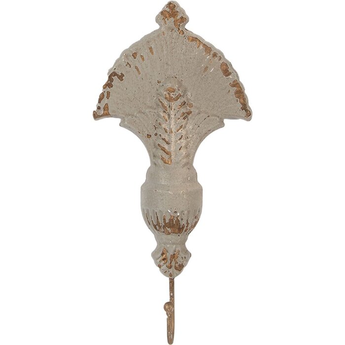 Прихований стінний хук Clayre & Eef 16x4x33 см, бежево-коричневий, сільський будинок