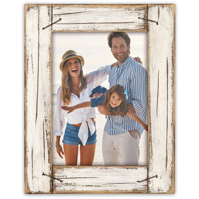 ZEP Фоторамка "Рог" деревянная белая винтаж 13x18/15x20 см