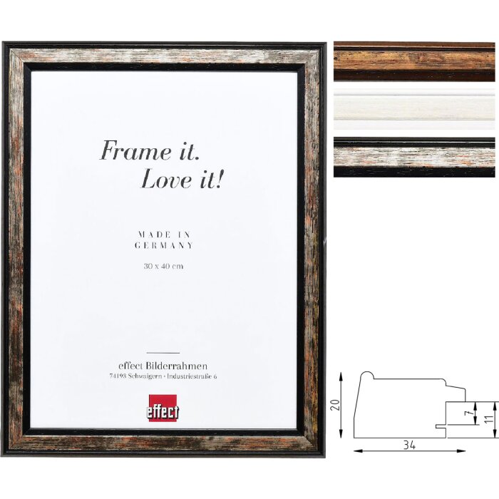 Effect Profil 64 Фоторамка из массива дерева лакированная 34 мм