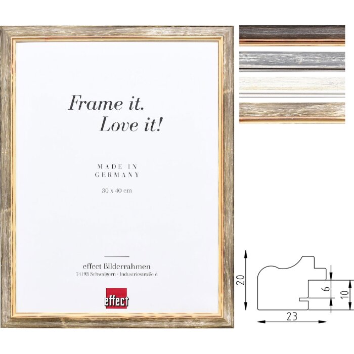 Effect Holzrahmen Profil 67 Кантри 2,3 см, 4 цвета, много размеров