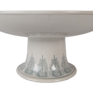 Тортовая плита Clayre & Eef Ø 32x15 см, керамика, бело-зеленая