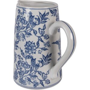 Керамічний каньйон декоративний 21x13x21 см, біло-блакитний, Clayre & Eef