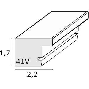Двоколонна рамка Deknudt S41VH2, чорна, 2x10x15 см, з чистим склом