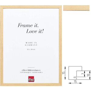 Ефектна дерев’яна рамка з ясеня, профіль 70, з музеївським склом та різними розмірами