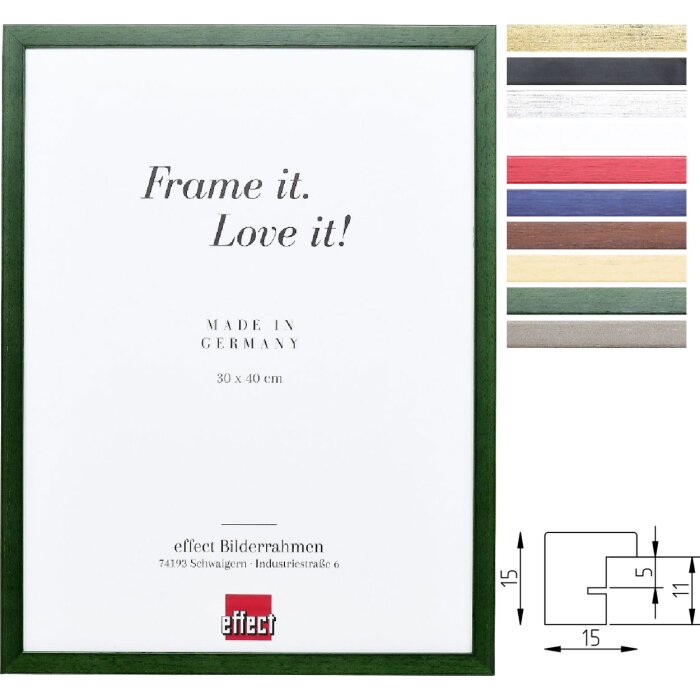 Ефектна деревяна рамка Top S з натурального дерева, 1,5 см, багато кольорів та розмірів