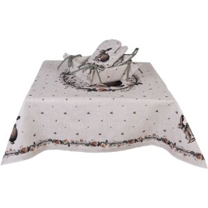 Корзина для хлеба Clayre & Eef 35x35x8 см, бежево-коричневая