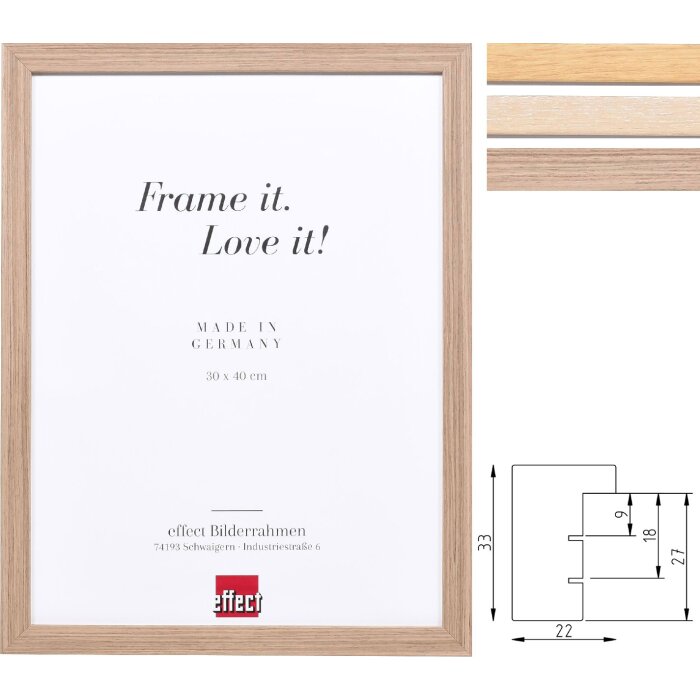 Дзеркало з деревяним каркасом Profil 54 — сільський стільний стиль, відбивний дуб, більярд