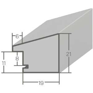 Рамка з дерева MendeFrames H130 біла 24x30 см з штучним склом