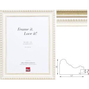 Дзеркало з дерев’яною рамою профілем 56, антик-срібло або білий, 30×40–50×70 см