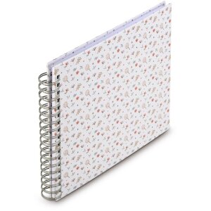 Альбом Hama Спиральный Цветочный, 28x24 см, 50 белых...