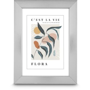 Фоторамка Hama Kunststoffrahmen Flora, срібна, 20 x 30 см