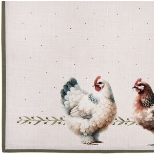 Салфетки Clayre & Eef BYC40, 6 шт., 48x33 см, с мотивом куриц