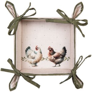 Корзинка для хлеба Clayre & Eef 35x35x8 см, тканевая,...