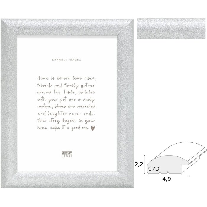 Декнудт деревянная рамка S97DD7 серебристая, 13x18–40x60 см
