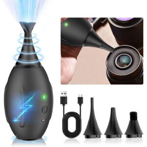 Електричний повітряний струмок Lensgo 4 кПа — подає та відсасує, 4 насадки, USB-C, силіконовий хват