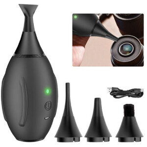 Електричний повітряний струмок Lensgo 4 кПа — подає та відсасує, 4 насадки, USB-C, силіконовий хват