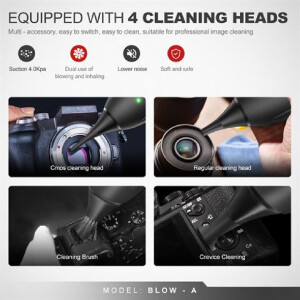 Електричний повітряний струмок Lensgo 4 кПа — подає та відсасує, 4 насадки, USB-C, силіконовий хват