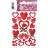 HERMA Sticker Schmucketiketten Herzen Rosen 3 Blatt 8,4 x 12 cm