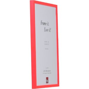 Ефектна деревяна рамка неоново-червоного кольору 21x29,7 см з акриловим склом